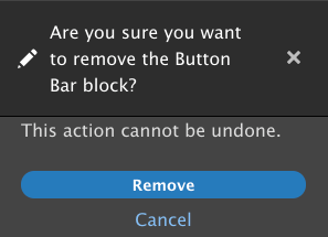 Layout Builder block remove confirmation