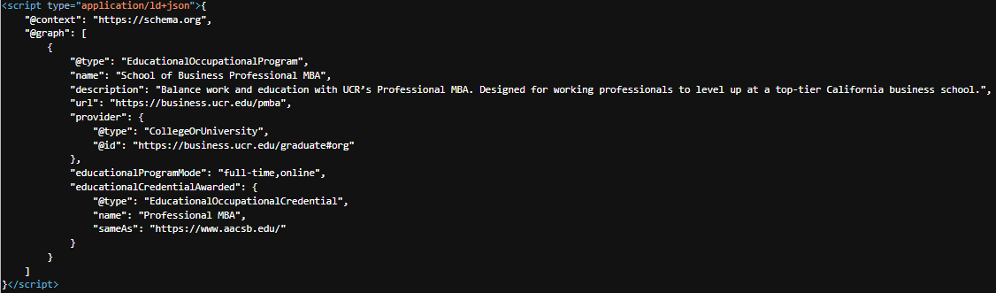 Graphic: Screenshot of schema rendered result