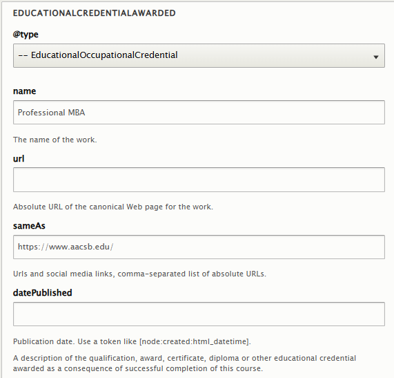 Graphic: Screenshot of the Educational Occupational Program of the Schema widget