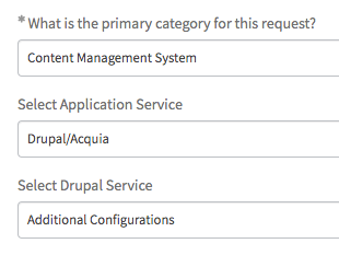 screenshot for additional configurations selection