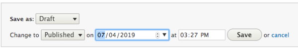 article content type scheduling