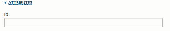 ID attribute field