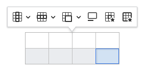 CK5 Editor table icons