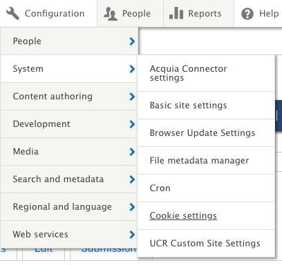 cookie consent settings