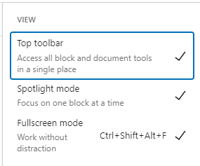 View Settings