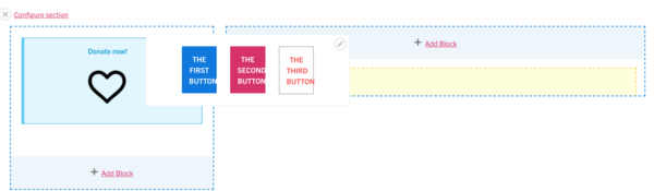 Layout Builder drag and drop screenshot