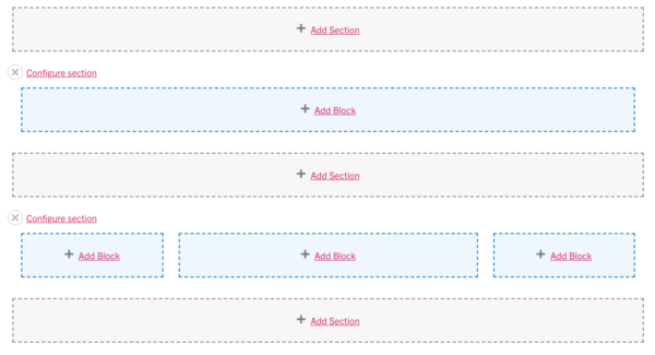 Layout - one column, three column example screenshot