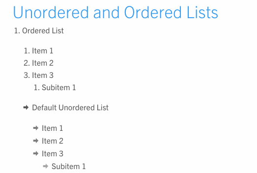 list with bug