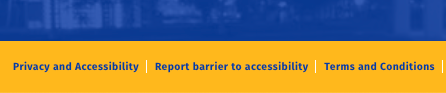 report barrier to accessibility footer link