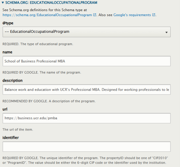 Graphic: Screenshot of the AI Fields of Schema widget