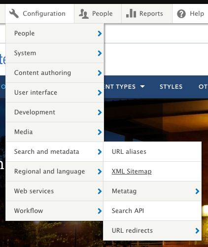 where to access xml sitemap