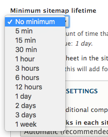 sitemap minimum sitemap lifetime