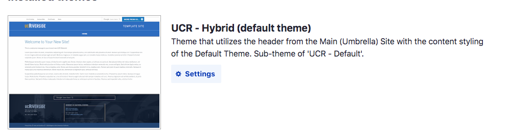 UCR Hybrid theme screenshot