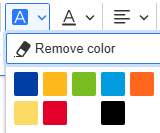 ucr brand color options for CK5 editor