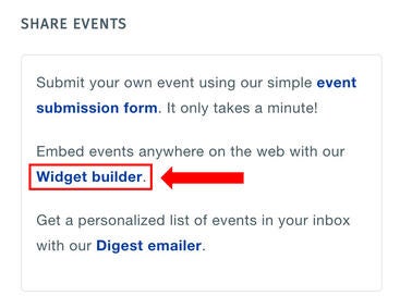 Events widget builder