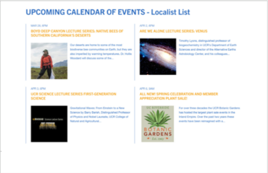 CNAS Localist Events image and text example