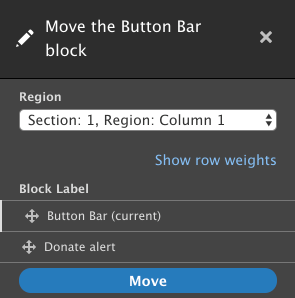 Layout Builder move block options