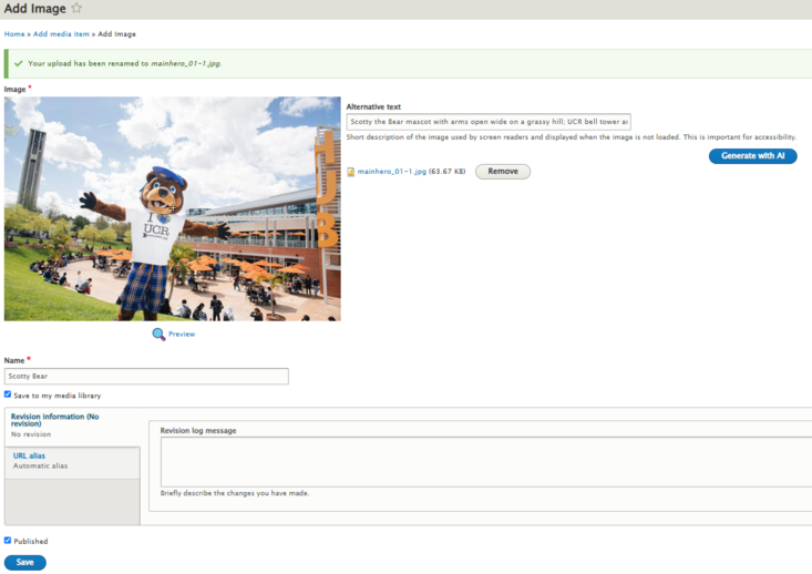 screenshot of scotty bear demo with vertex ai