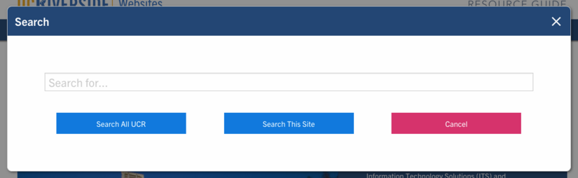 Search options screenshot