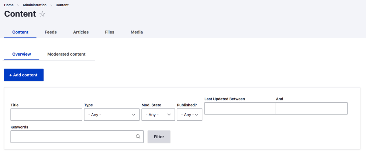 Claro Admin Theme Claro admin theme screenshot