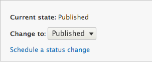 Custom Block published state custom block published state
