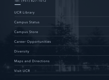 UCR Footer Links UCR Footer Links shown